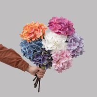 Fleurs artificielles imprimées en 3D, fabriquées en usine, plantes vertes, vente en gros, fleurs d'hortensia artificielles au toucher réaliste pour mariage