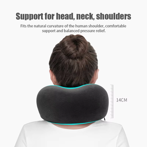 Disesuaikan bantal perjalanan portabel Rebound lambat u-berbentuk busa memori bungkus leher ergonomis sejuk lembut dukungan dpt dipakai - Product Image 3