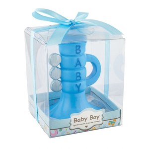 Candele per Bambini a Forma di Tromba H75 MM Blu Cielo - Product Image 2