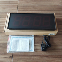 Jam Dinding Digital Merah Besar Grosir Murah LED 4 Digit Tampilan Angka Besar untuk Rumah Kantor