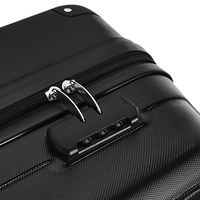 Valise rigide ABS PC Polycarbonate Valise de voyage Chariot à 4 roues Sacs à roulettes Ensembles de bagages