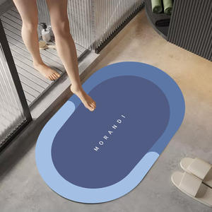 Lembut nyaman tahan cetakan penyerap Super antiselip desainer bak mandi lantai kaki bumi tikar kamar mandi tikar Shower - Product Image 6