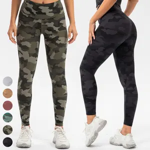 All'ingrosso Leggings stampati mimetici collant sportivi personalizzati a vita alta pantaloni Fitness da ginnastica pantaloni mimetici da donna Leggings Yoga