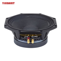 YINBART Haut-parleur médium de voiture 8 pouces, bobine vocale de 2 pouces, 4 ohms, aluminium et caoutchouc, 5-10W RMS, pour médiums et basses