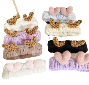 Nuovo stile inverno cervo angolo fasce elastiche per capelli peluche pino stretto viso fasce per capelli lavaggio fasce per le donne accessori per capelli - Product Image 1