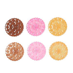 KI xiduo <span class=keywords><strong>Galletas</strong></span> redondas de <span class=keywords><strong>soda</strong></span> dulce, juguetes de comida DIY, pinzas para el pelo, accesorios de pegamento, resina y material para accesorios. - Product Image 5