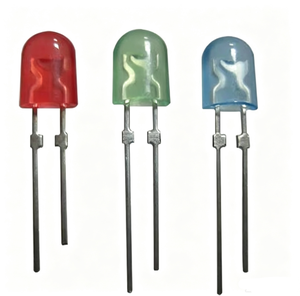 Diode LED DIP ronde de 5 mm, 0,06 W, 3 V, rouge, jaune, vert, bleu, blanc, 2700 K-12000 K, lampe à trou traversant pour indicateur - Product Image 1