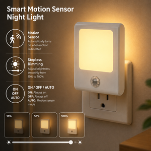 Luz Nocturna Moderna con Sensor de Movimiento, Iluminación Suave Arriba y Abajo, Mini Lámpara LED Blanca de Pared con Sensor de Movimiento para Dormitorio - Product Image 1