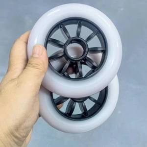 YSMLE profesional de alto nivel, alta calidad, SHR, doble dureza, doble capa, patín en línea, ruedas de <span class=keywords><strong>PU</strong></span> de 110MM - Product Image 4