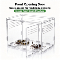 Enclos pour reptiles en acrylique, terrarium pour araignées, boîte d'élevage pour gecko, scorpion, serpent, habitat transparent ventilé, tarantule, personnalisé