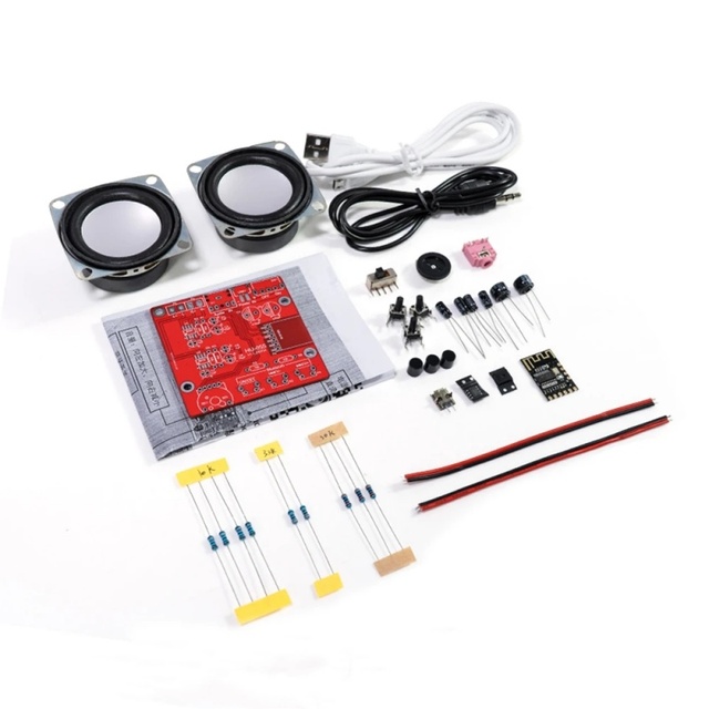 speaker DIY kit stereo power amplifier small audio circuit board components welding practice electronic parts