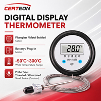 Thermomètre Numérique LCD-210 Sonde Filetée Étanche Eau Huile Laboratoire -50 à 300°C Thermomètre Numérique