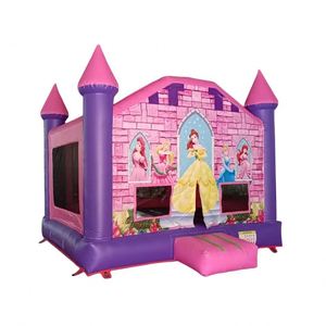 Lều phao lâu đài công chúa màu hồng nhỏ 13ft, khuyến mãi nóng, tổ hợp cầu trượt nhà banh cho bé gái, lý tưởng cho tiệc trẻ em ngoài trời - Product Image 1