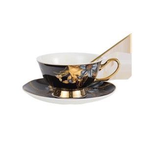 Classic Arabian Coffee <b>Espresso</b> <b>Cup</b> Saucer Set Eco-Friendly Bone China Glaze Finish Dishwasher Safe Heat Resistant for Festival - Product Image 5
