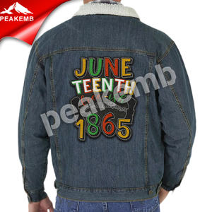 Venta al por mayor parche personalizado Juneteenth 1865 bordado lentejuelas parche hierro en <span class=keywords><strong>pegamento</strong></span> en la parte posterior <span class=keywords><strong>para</strong></span> <span class=keywords><strong>ropa</strong></span> - Product Image 5