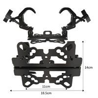 AICPOSE Crochet de fixation double pliable en aluminium pour éclairage de scène et DJ, pince de fixation pour truss