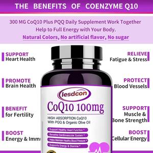 Оптовые капсулы CoQ10 OEM: Энергия, иммунитет, здоровье крови, веганская добавка для взрослых с поддержкой работы мозга - Product Image 6