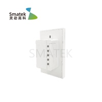Estándar de EE. UU. 120*74mm Sistema de hogar inteligente Blanco Decorativo Seguridad inteligente para el hogar con WiFi Zigbee PC Material Tuya Smart App