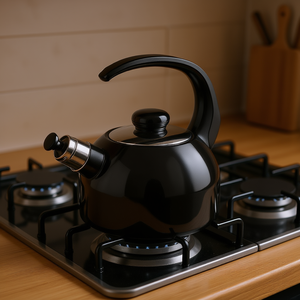 Hervidor con silbato RIESS Classic Plus de 2.5L de acero inoxidable para uso en estufa de cocina - Product Image 3