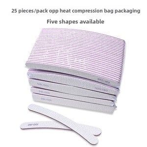 Custom Logo EVA Sponge Double Sided Non Shedding <b>Nail</b> Sanding Strip 100/180 Grit Purple Core <b>Nail</b> File - Product Image 2