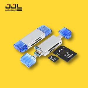 Lector de tarjetas tipo C 3 en 1, tarjeta de memoria MicroSD TF SD, USB 2,0 para teléfono móvil, ordenador, aleación de aluminio externa - Product Image 1