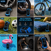 Portable Metal Digital Air Compressor 125 PSI Tire Inflator Rechargeable Battery Auto Stop Emergency LED Light OEM Supplier