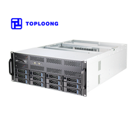 4U 12Bay 3.5 pouces boîtier de serveur Gpu 4 pièces carte Gpu double largeur Compatible Nvidia 20Xx/30Xx/40Xx carte graphique 3000W