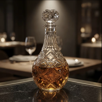 Auf Lager Luxuriöse Edle 50ml 250ml 500ml 750ml 1000ml Kreative Leere Klarglas-Flaschen für Kohlensäurehaltige Getränke mit Korkverschluss