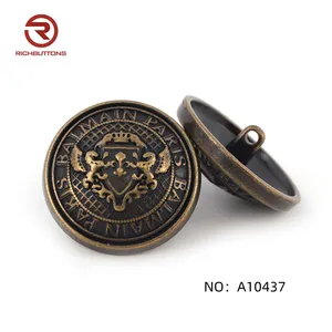 Metal Shank Button Factory Price Custom Logo Metal Sewing Button Alloy Shank Button Garment Accessory Metal Round Sewing Button For Clothes