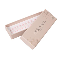 Ongles en papier de luxe boîte d'emballage vide boîte de carte d'affichage boîtes à ongles et nouveau logo personnalisé stockage des ongles pour les presses ons