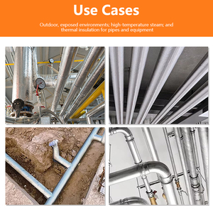 Tubería de Espuma Elastomérica de Celda Cerrada <span class=keywords><strong>con</strong></span> Revestimiento de Aluminio Ecológica y Moderna para Protección Anticongelante en Plomería - Product Image 4