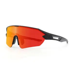 نظارة شمسية رياضية مستقطبة من Oem gafas de sol deportivas oculos ciclismo بإطار كبير uv400 مستقطبة بشعار مخصص لركوب الدراجات tr 90