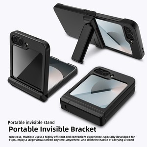 Nouveau modèle, compatible avec les téléphones pliables Samsung : Z Flip6, avec un support à ressort et une coque intégrale anti-graisse. - Product Image 3
