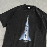 Kaos Lengan Pendek Cetak Langit Berbintang 100% Katun Berkualitas Tinggi Gaya Streetwear Amerika Ukuran Oversize Kaos Grafis Pria.