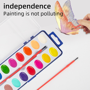 Màu nước sơn thiết lập 16 màu sắc với nước bàn chải bút và vẽ bút chì, tuyệt vời cho trẻ em và người lớn, nguồn cung cấp nghệ thuật - Product Image 2