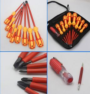 Set di 9 <span class=keywords><strong>Cacciaviti</strong></span> Isolati Rivestiti in Tessuto, Combinazione Multifunzione per Elettricisti con Cacciavite e Tester di Tensione - Product Image 5