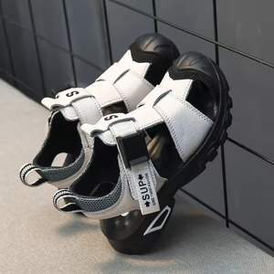 Sandalias Casuales de Moda para Niños, Zapatos de Cuero con Suela Suave y Diseño Calado, Zapatos de Verano para Niños - Product Image 3