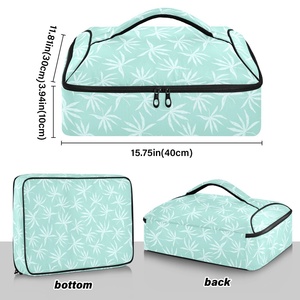 Nouveauté : Sac isotherme personnalisé pour aliments, motif fleurs tropicales Hawaïennes, pour casseroles, pizzas, sac isotherme pour femmes et hommes - Product Image 3