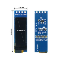 Módulo de Pantalla OLED de 0.91 Pulgadas GME12832-11/12/13, Resolución 128x32, Blanco/Azul/Amarillo, Interfaz I2C, Conector de 4 Pines