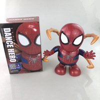 Jouet robot Spider-Man dansant, jouet musical, figurine lumineuse de dessin animé, cadeaux d'anniversaire pour enfants