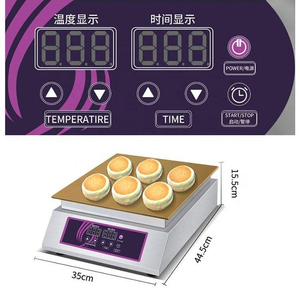 業務用シングルヘッド透明カバー付き110v 220vポータブル軽量タッチスクリーン制御スフレパンケーキメーカー - Product Image 6
