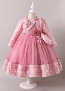 Stile europeo per <span class=keywords><strong>bambini</strong></span> vestito da principessa due pezzi <span class=keywords><strong>con</strong></span> cappotto e borsa di lusso per ragazze abito da festa per <span class=keywords><strong>bambini</strong></span> abito formale personalizzato - Product Image 3