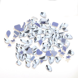 環境にやさしい幾何学的形状フラットホワイトネイルドリルガラスホットフィックスラインストーンDIYダイヤモンドメーカー卸売 - Product Image 1