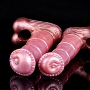 Funda de silicona elástica de fantasía con forma de pene de caballo, dildo hueco, extensor de pene, juguetes sexuales para hombres - Product Image 6