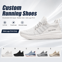 Chaussures de course personnalisées, respirantes, avec empeigne en tricot élastique, semelle légère en EVA, baskets avec logo imprimé sur le côté, pour le sport unisexe