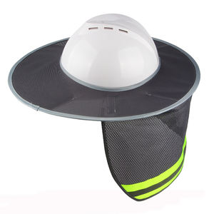 Sombrero de Seguridad con Protección Solar para <span class=keywords><strong>Verano</strong></span>, <span class=keywords><strong>Casco</strong></span> de Seguridad, Banda de Protección Solar, Franjas Reflectantes de Alta Visibilidad - Product Image 4