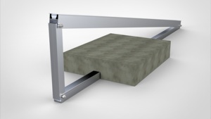 Support de module solaire PV toit plat lesté installer des supports photovoltaïques sur le sol avec plateau lesté jetée en béton - Product Image 2