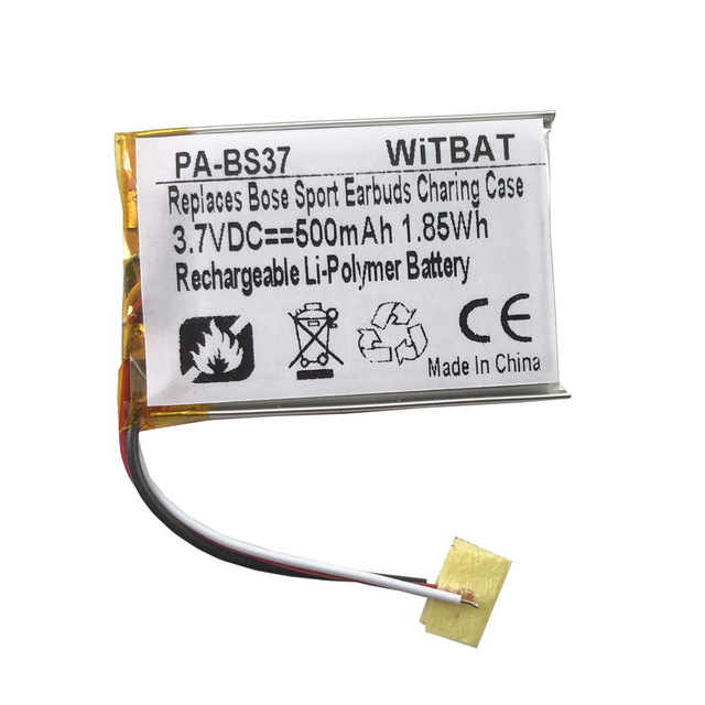 3.7V Lipo battery for Sport Earbuds Charging Case battery