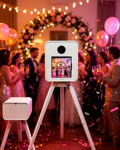 Cabina Fotografica in Legno Pieghevole con Schermo Touch da 18,5 Pollici, Design Personalizzato, Treppiede Moderno e Stampante Integrata - Product Image 1