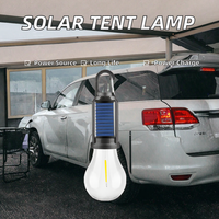 Usine En Gros Camping En Plein Air Tente Solaire Jardin Lumière LED Éclairage ABS Corps Portable Charge Rétro Tungstène Filament Ampoule